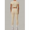 Бесшовный женский фитнес комплект Crop T-shirt + Leggings model 142